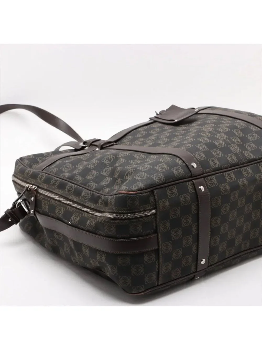 Loewe Repeat Anagram Leather 2-Way Boston Bag Crossbody